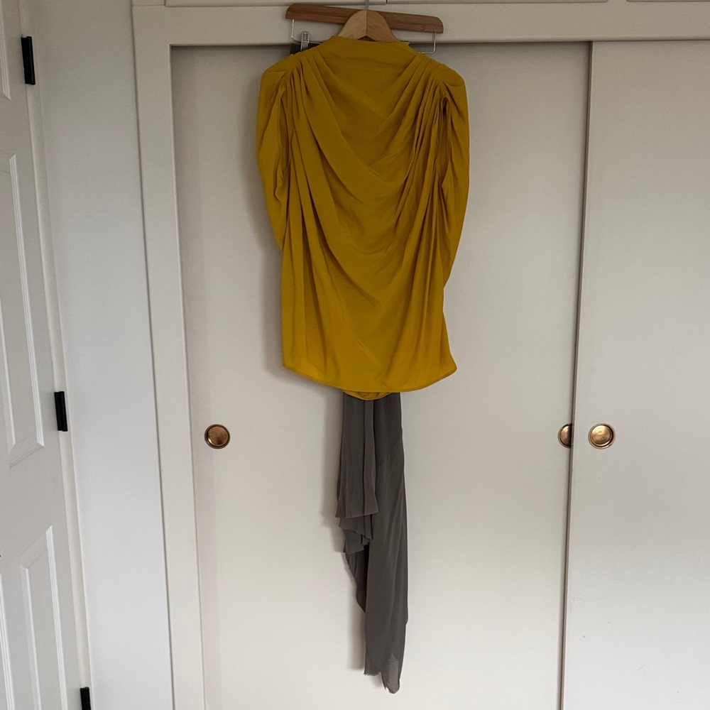 Rick Owens Yellow Top/ Grey Skirt Runway Set